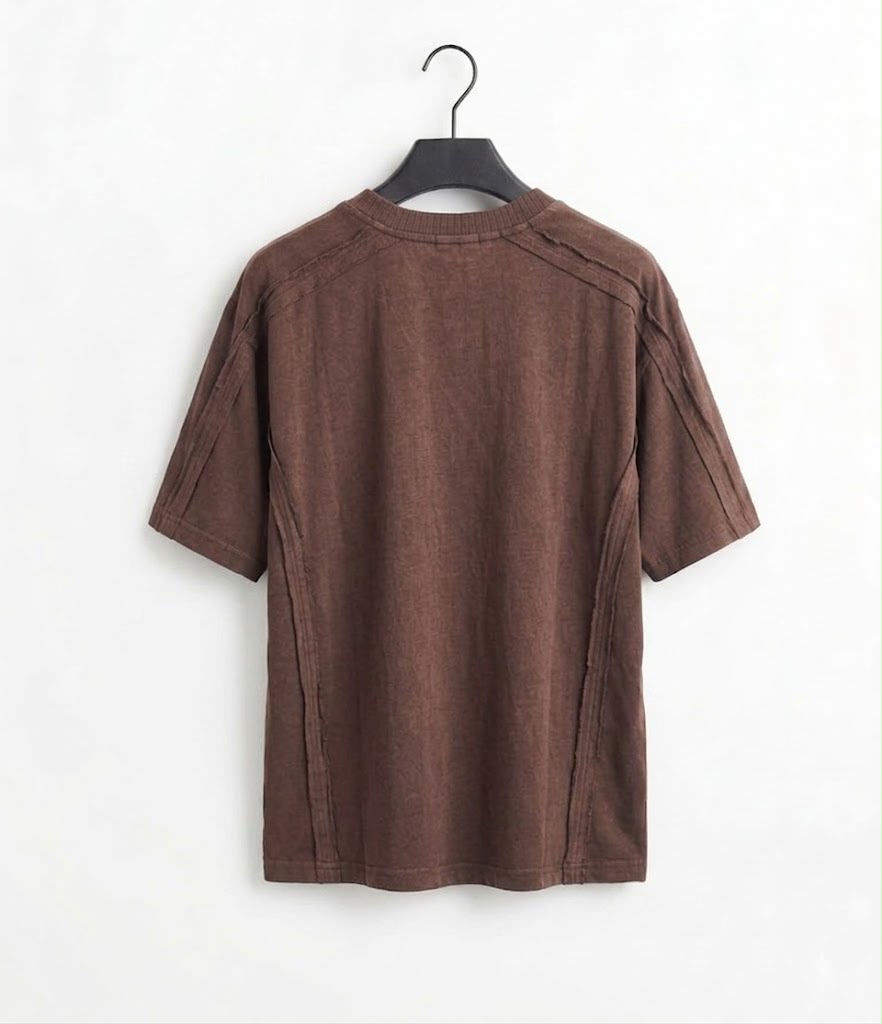 Premium Textured Brown Oversized T-Shirt