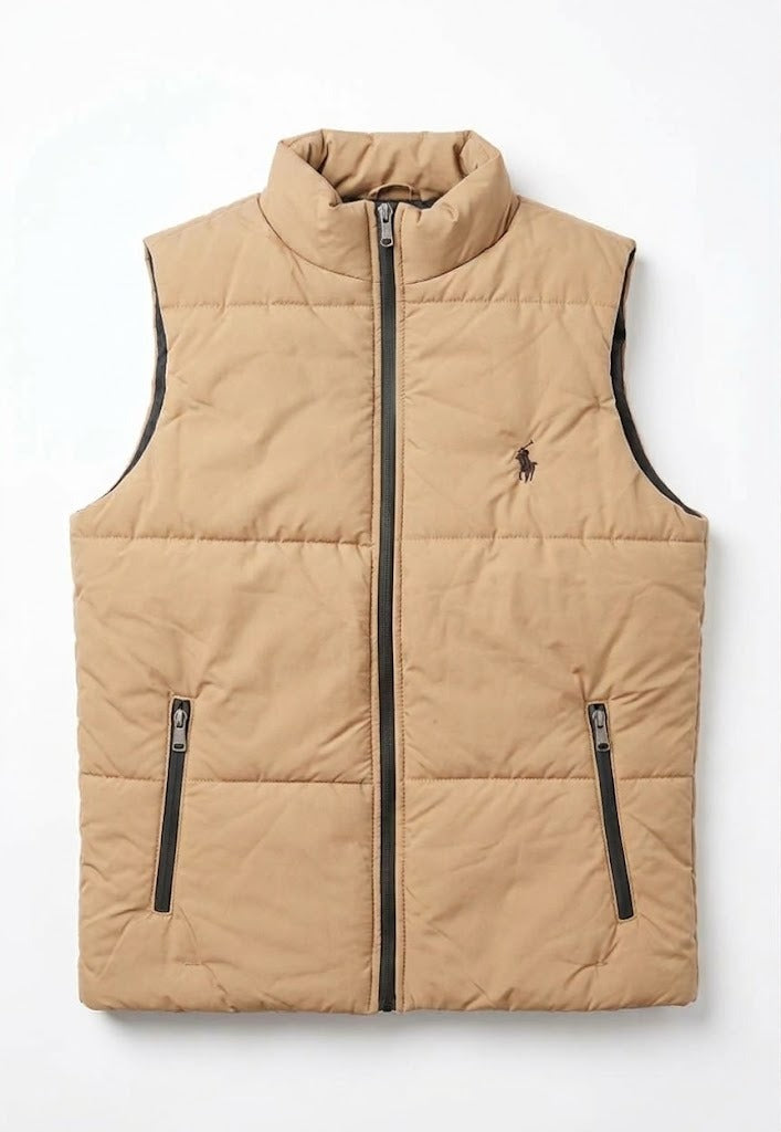 Puffer Jacket (Sleeveless) - CAMEL