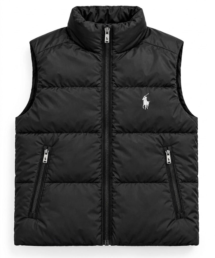 Puffer Jacket (Sleeveless) - BLACK