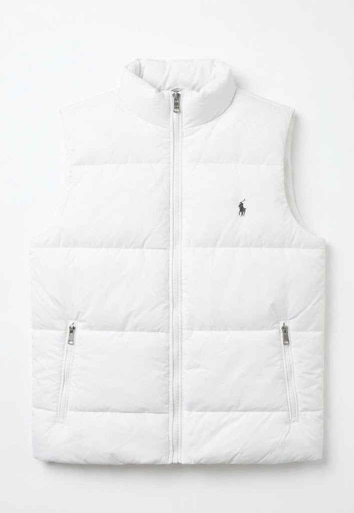 Puffer Jacket (Sleeveless) - WHITE
