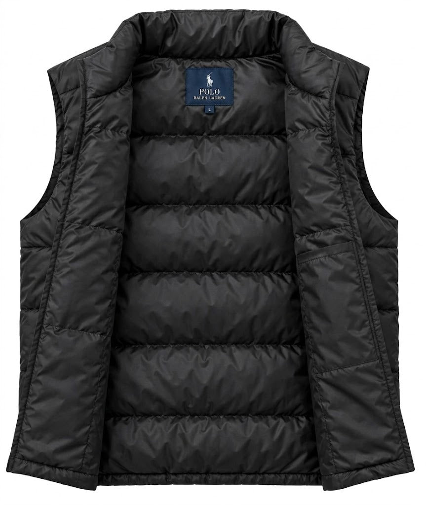 Puffer Jacket (Sleeveless) - BLACK