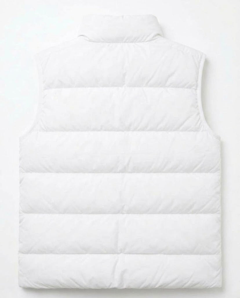 Puffer Jacket (Sleeveless) - WHITE