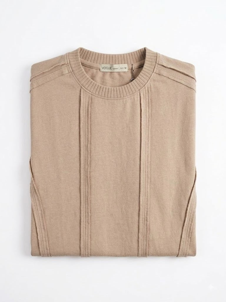 Premium Textured Panel Oversized T-Shirt